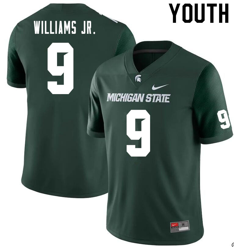 Youth #9 Anthony Williams Jr. Michigan State Spartans College Football Jerseys Sale-Green